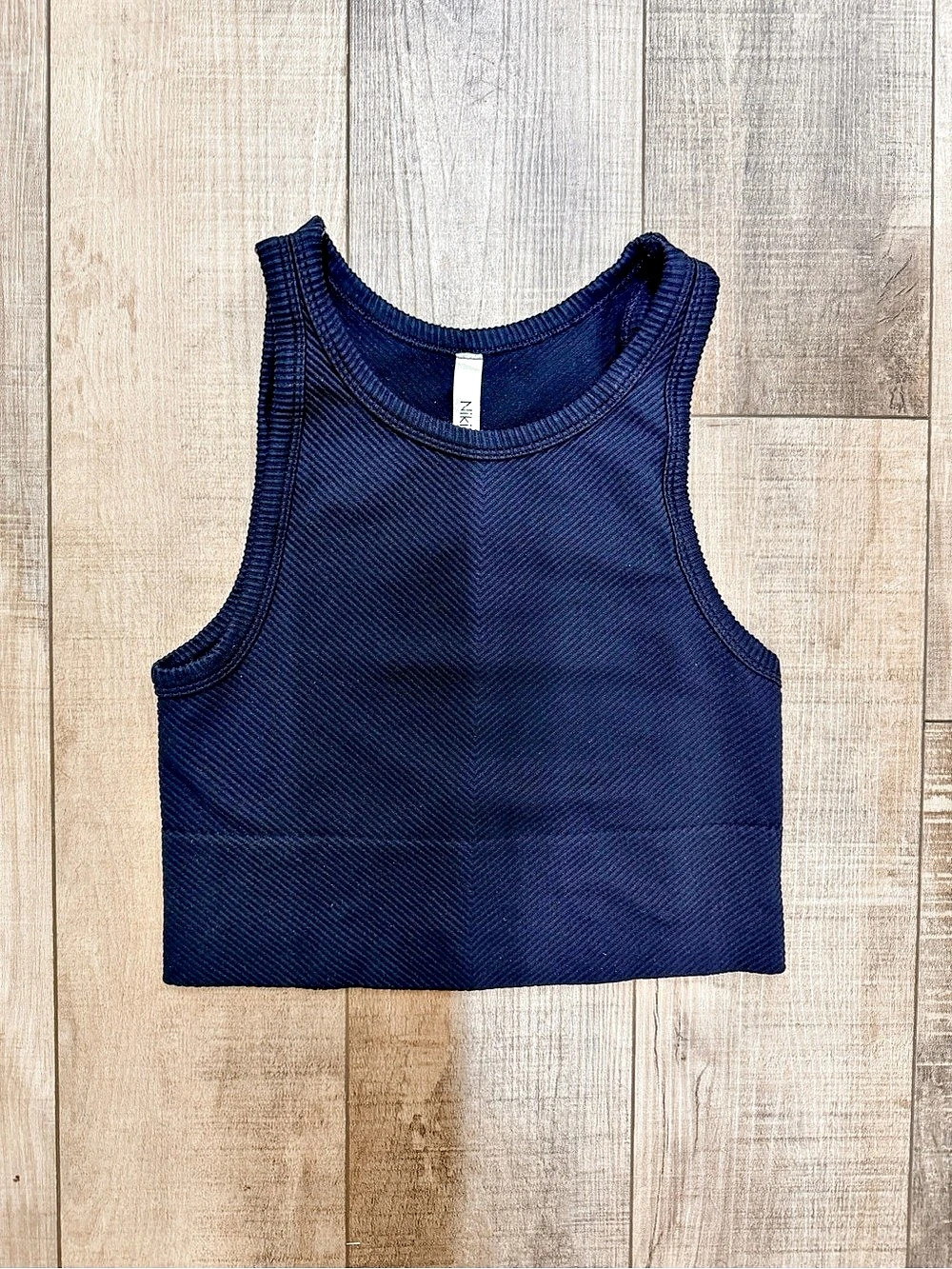 Nikibiki Chevron High Neck Crop